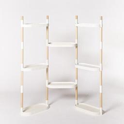 Étagère pour plantes 8 plateaux blanc