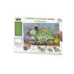 5 Pochoirs artistiques géants - les Dinosaures