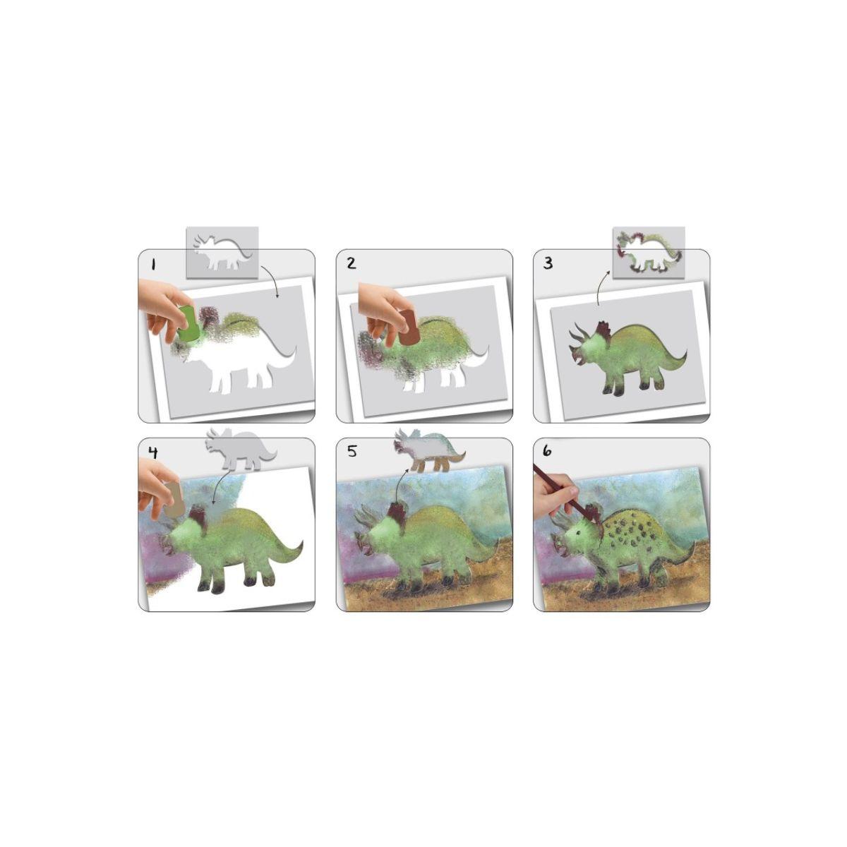5 Pochoirs artistiques géants - les Dinosaures thumbnail