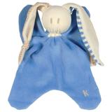 Doudou bleu en coton bio 17 cm thumbnail