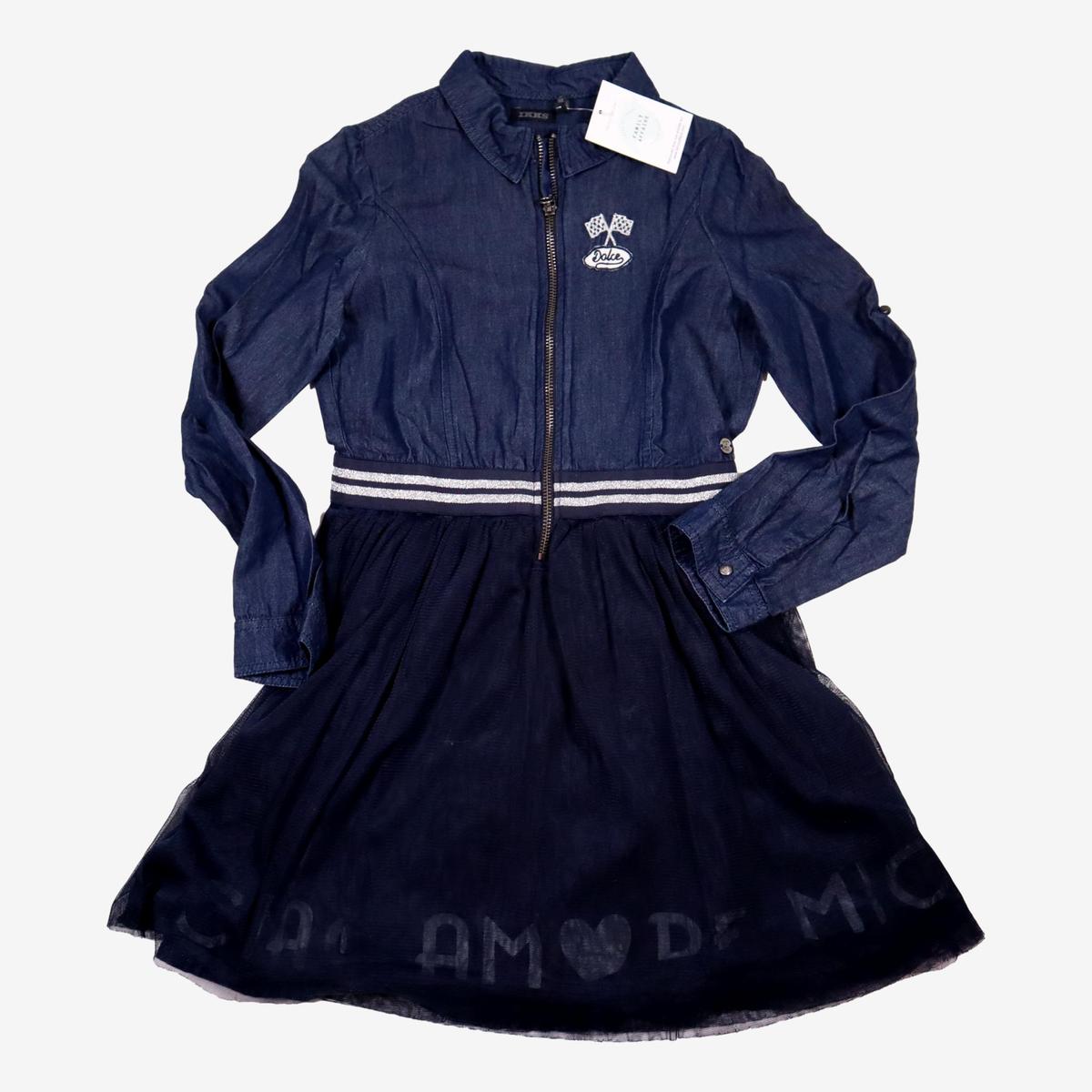 IKKS 10 ans Robe marine avec tulle thumbnail