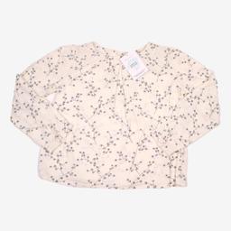 BONPOINT 8 ans blouse motif fleurs grises bleu