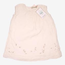 BONPOINT 2 ans Robe en lin écrue avec broderies