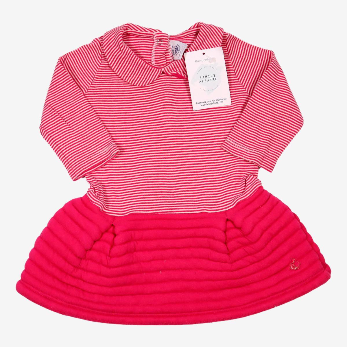 PETIT BATEAU 6m robe rose rayé