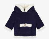 BONTON NEUF 12 mois manteau/burnou camion bleu thumbnail