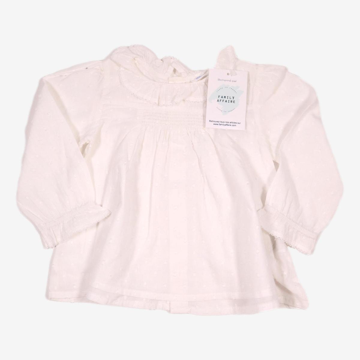 BOUTCHOU 12 mois blouse blanche plumetis