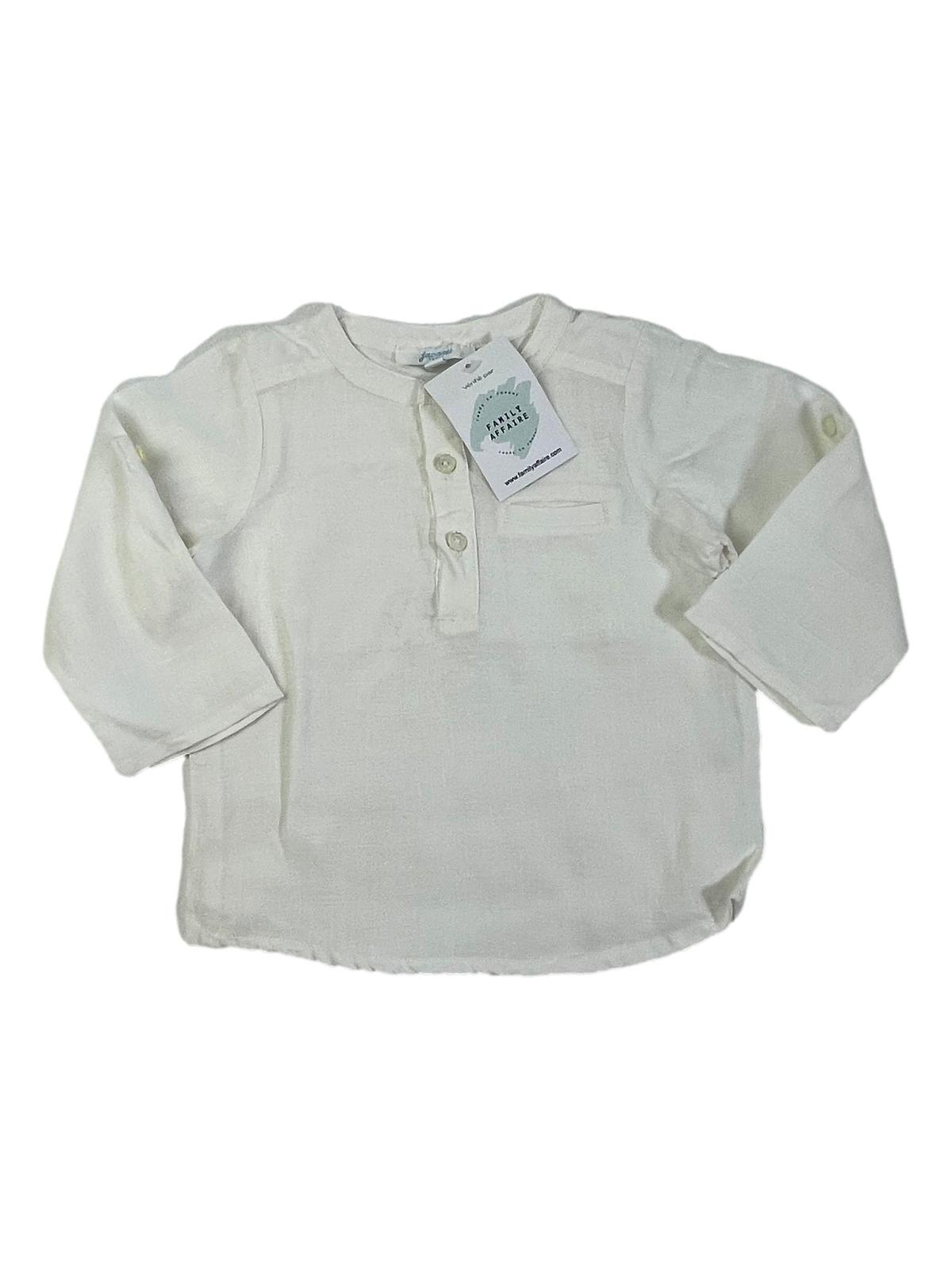JACADI 12 mois chemise en lin blanche
