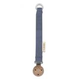 Attache tétine en bois et coton bio Muddly Blue thumbnail