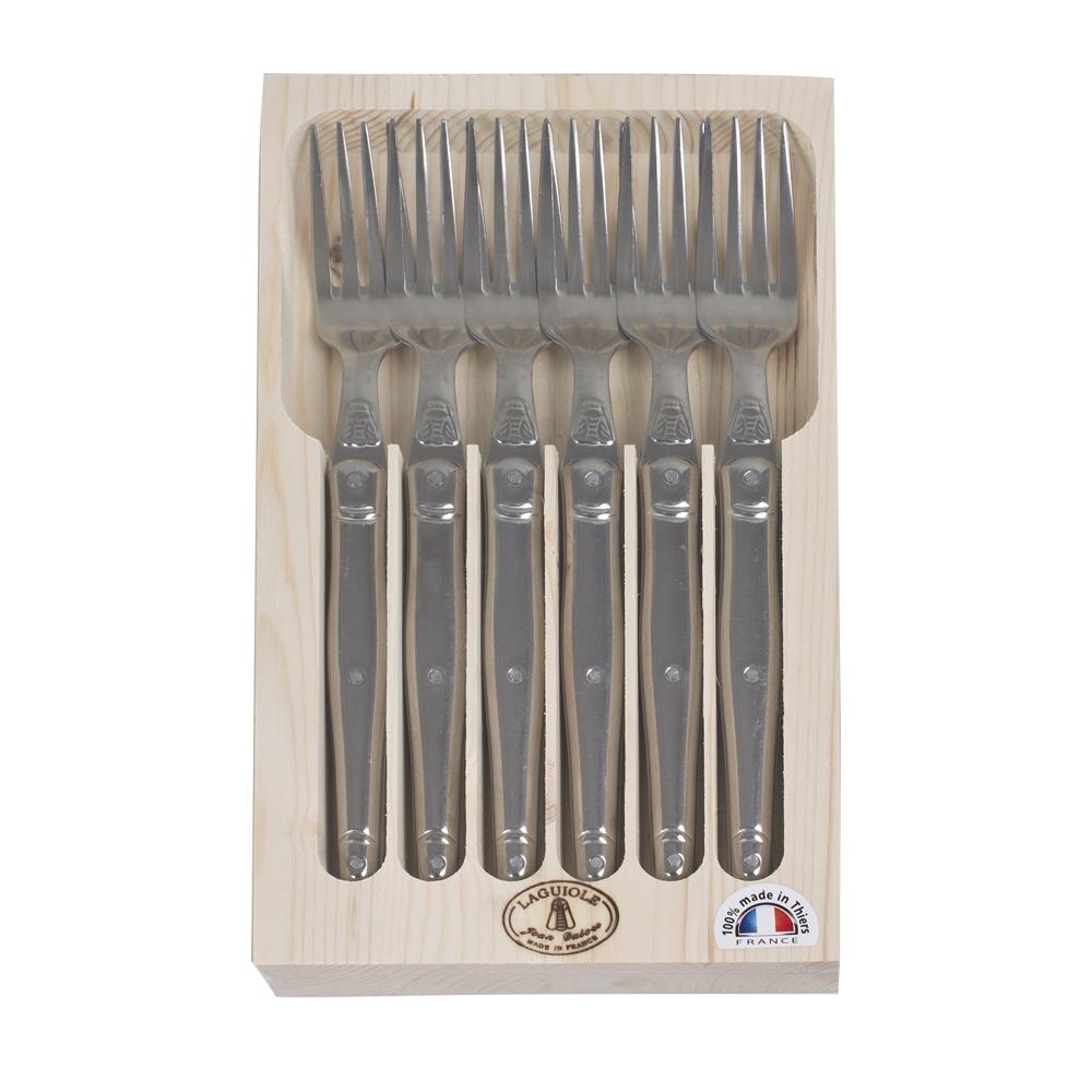 Coffret 6 fourchettes de table Laguiole en inox thumbnail