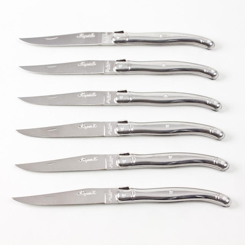 Coffret 6 couteaux laguiole inox fermant thumbnail
