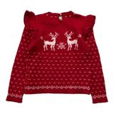 RALPH LAUREN, Pull rouge à motifs blancs en laine, 4 ans thumbnail