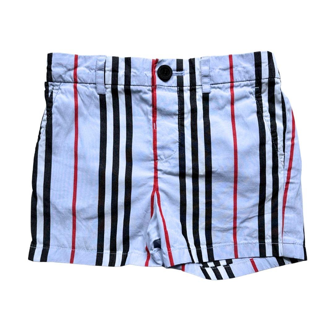 BURBERRY, Short de bain bleu à rayures, 18 mois thumbnail