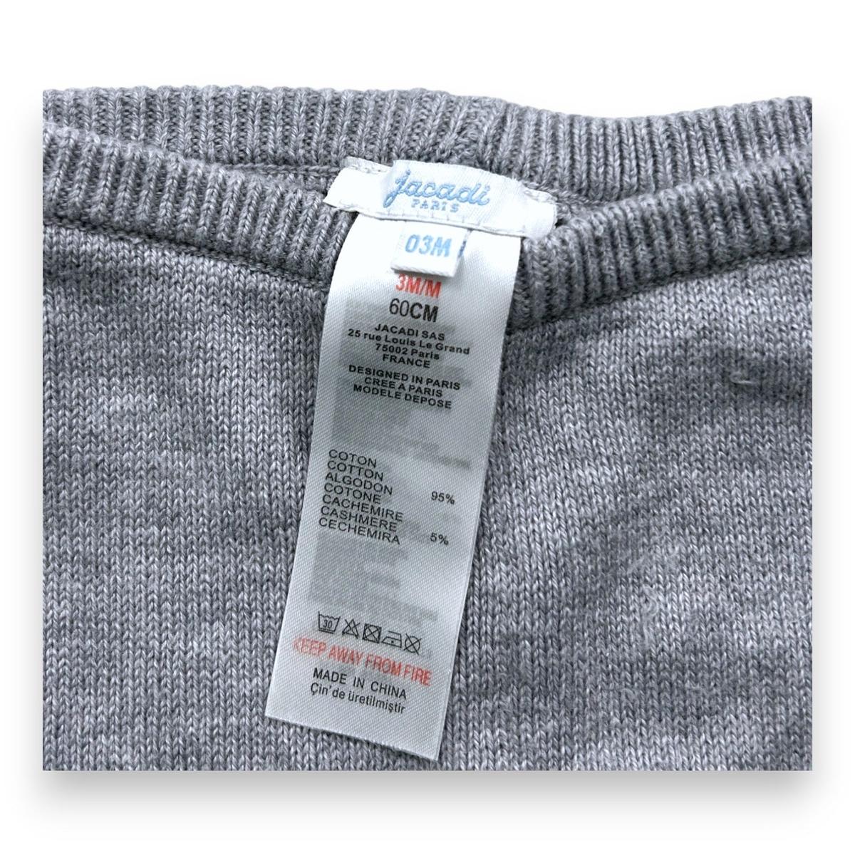 JACADI, Leggings gris, 3 mois thumbnail