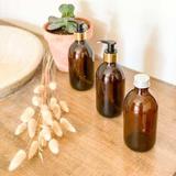 Distributeur de savon en verre ambré 300ml thumbnail