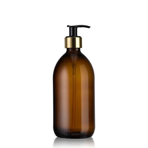 Distributeur de savon en verre ambré 500ml thumbnail