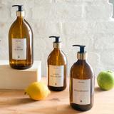 Distributeur de savon en verre ambré 500ml thumbnail