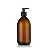 Distributeur de savon noir 500ml verre ambré thumbnail