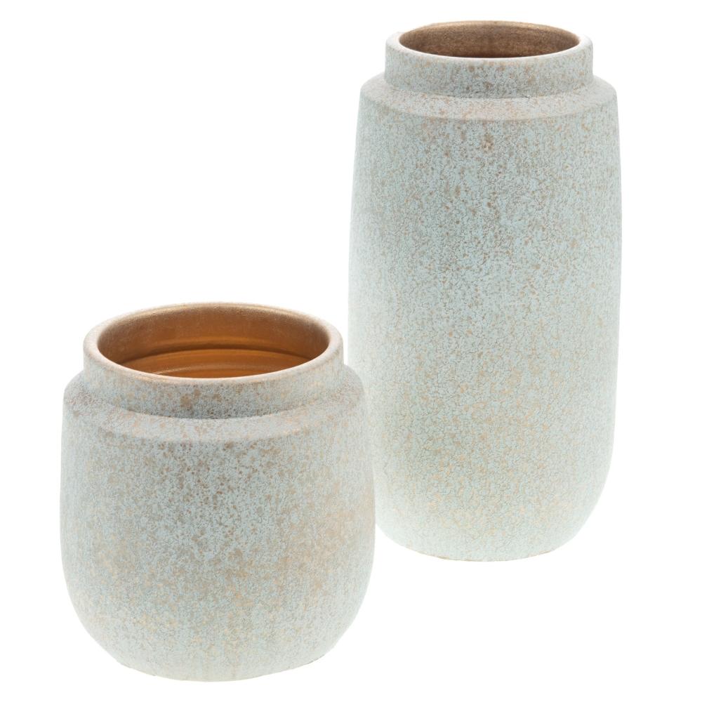 Vase Galassia blanc et or 20 cm thumbnail