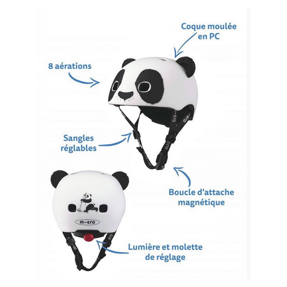 Casque velo et trotinette  Panda 3D  taille M thumbnail