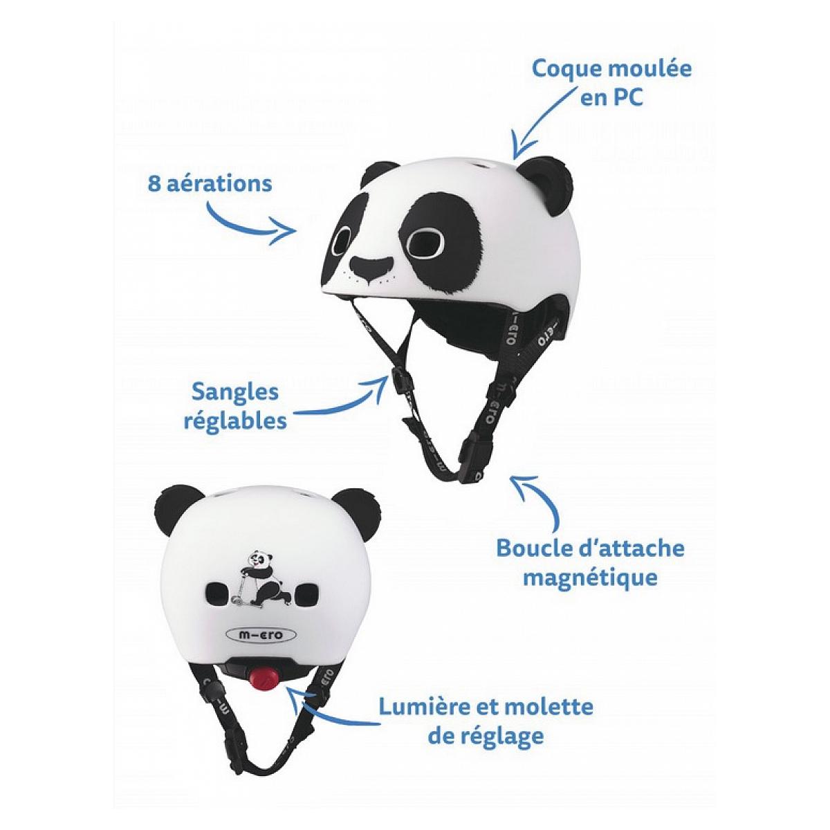 Casque velo et trottinette panda 3D taille S thumbnail