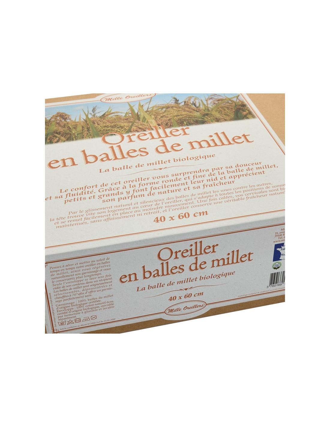 Oreiller en balles de Millet - 40 x 60 cm thumbnail