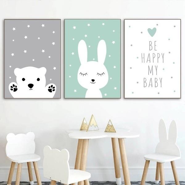 Affiche Enfant - Ours - Chambre Bébé Garcon Fille thumbnail