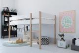 Lit mezzanine mi-hauteur Alto 90x200 Blanc thumbnail