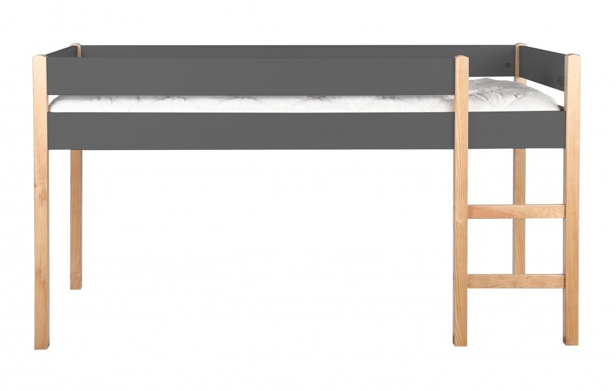Lit mezzanine mi-hauteur Alto 90x200 Blanc thumbnail