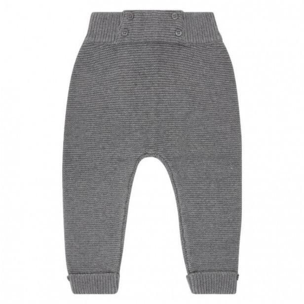 Pantalon Bébé Bio en Tricot Gris