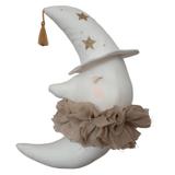 Trophée mural enfant en lin Lune Magique Blanc thumbnail