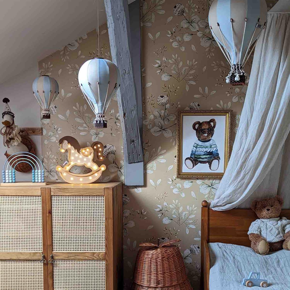 Montgolfière décorative Beige et bleu Beige S thumbnail