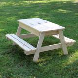 Table pique-nique pour enfants en bois brut thumbnail