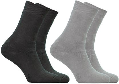2 paires de chaussettes bouclettes 88% coton bio gris/gris T39-4