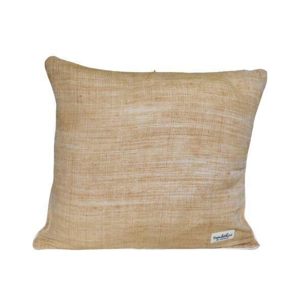 Coussin jaune camel 40x40 en coton thumbnail