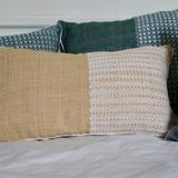 Coussin jaune camel 40x40 en coton thumbnail