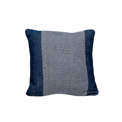 Coussin tissé en coton bleu 40x40 - NHA SRA
