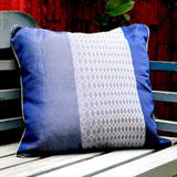 Coussin tissé en polyester bleu 40x50 - WE THAN thumbnail