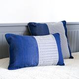 Coussin tissé en polyester bleu 40x50 - WE THAN thumbnail