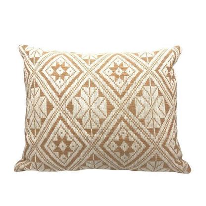 Coussin  marron caramel 40x50 en coton