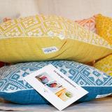 Coussin bleu gris 40x50 en coton thumbnail