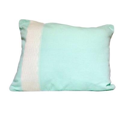 Coussin bleu céladon 40x50 en  polyester