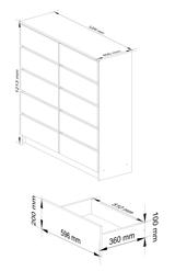 Dressoir K120 10 Tiroirs Clp - WENGÉ / SONOMA thumbnail