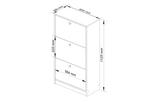 Armoire à chaussures 3 portes basculantes - Blanc thumbnail