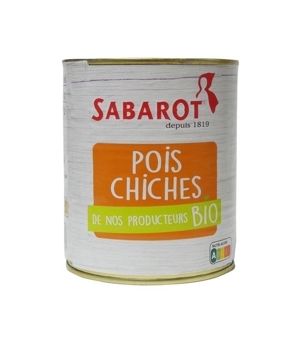 Pois chiches bio en conserve - boîte 460g - Sabarot thumbnail
