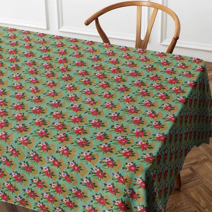 Nappe rectangulaire en coton SUZIE vert