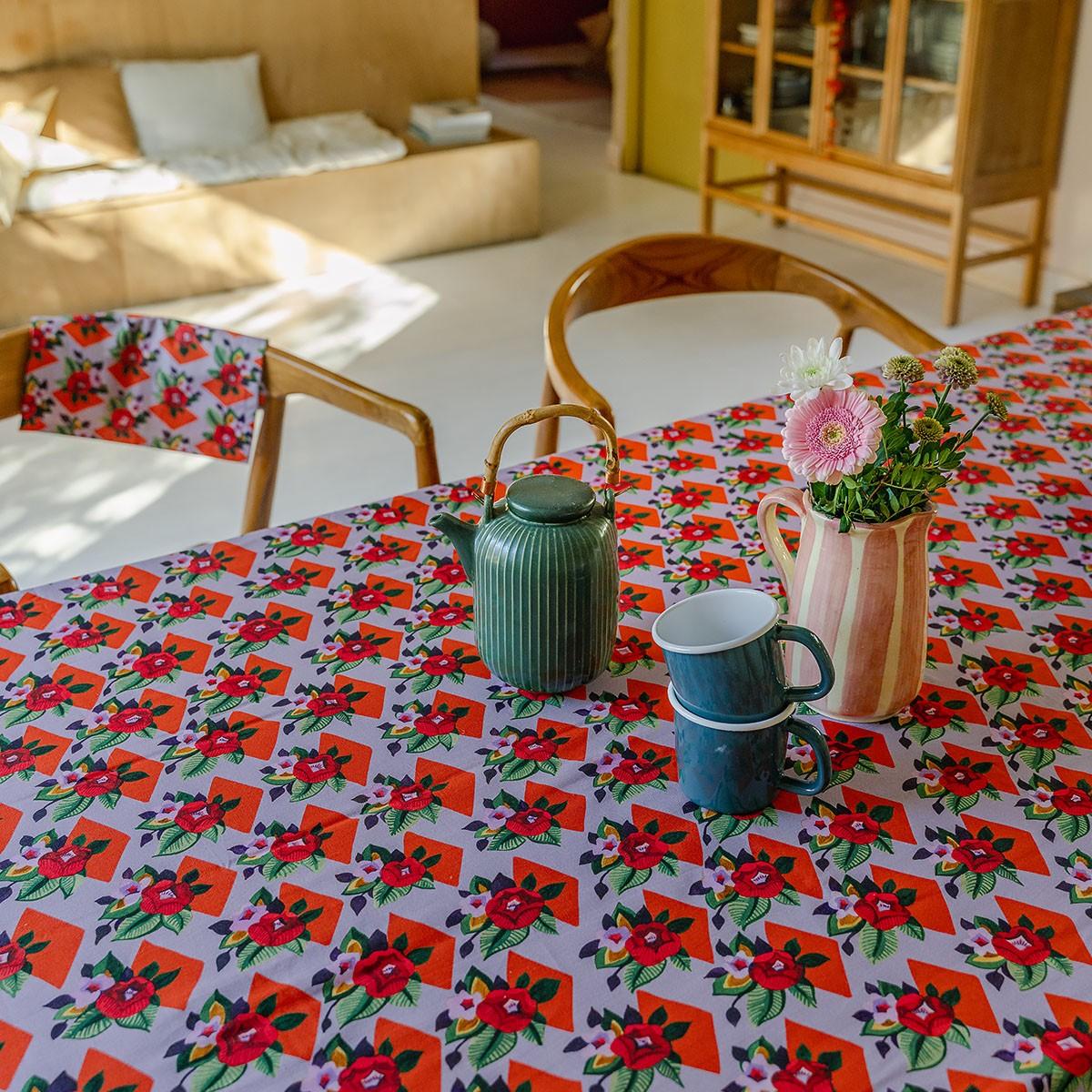 Nappe carrée en coton SUZIE lila thumbnail