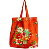 Tote bag velours HANAMI orange thumbnail