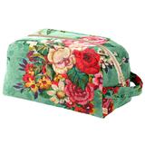 Trousse de toilette velours Mia vert thumbnail
