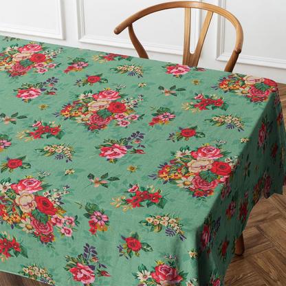 Nappe rectangulaire en coton MIA vert