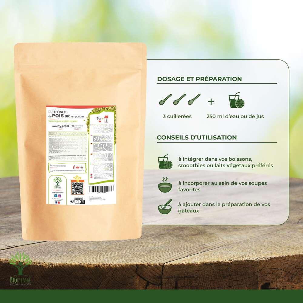 Protéine de Pois Bio en Poudre -  3kg thumbnail